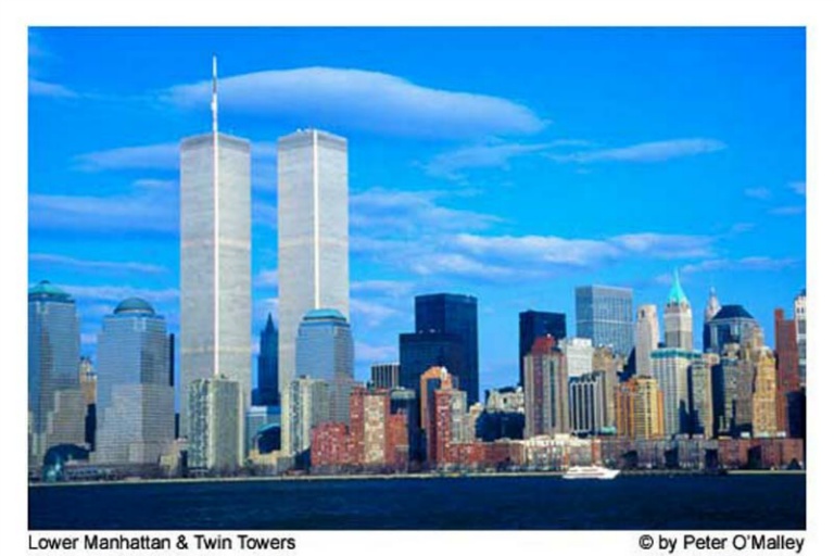 Lower Manhattan and Twin Towe